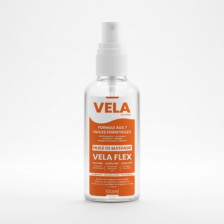 Vela Flex — زيت التدليك بـ7 زيوت أساسية 100 مل